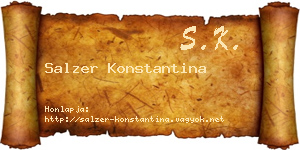 Salzer Konstantina névjegykártya